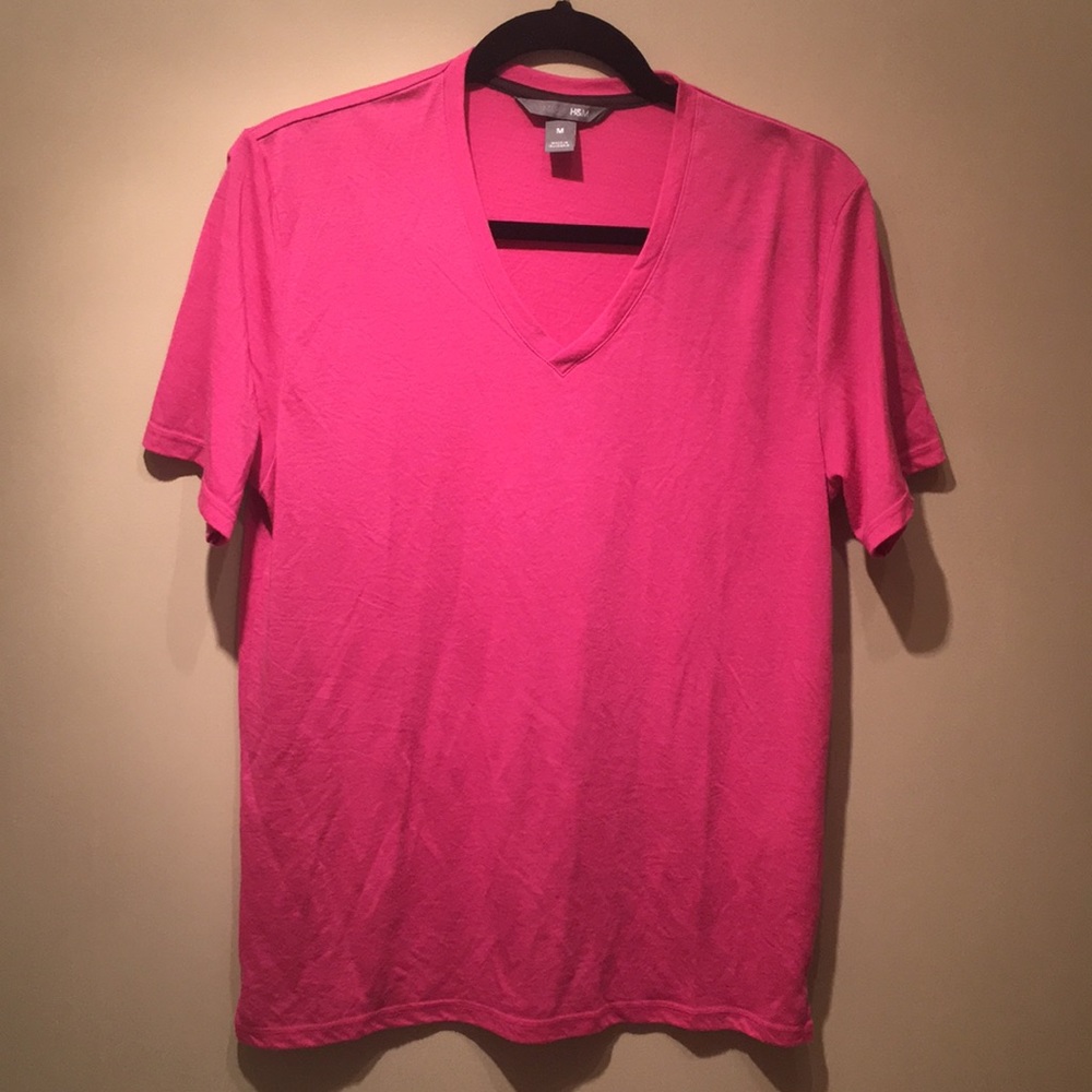 Fuchsia H&M V Neck T Shirt